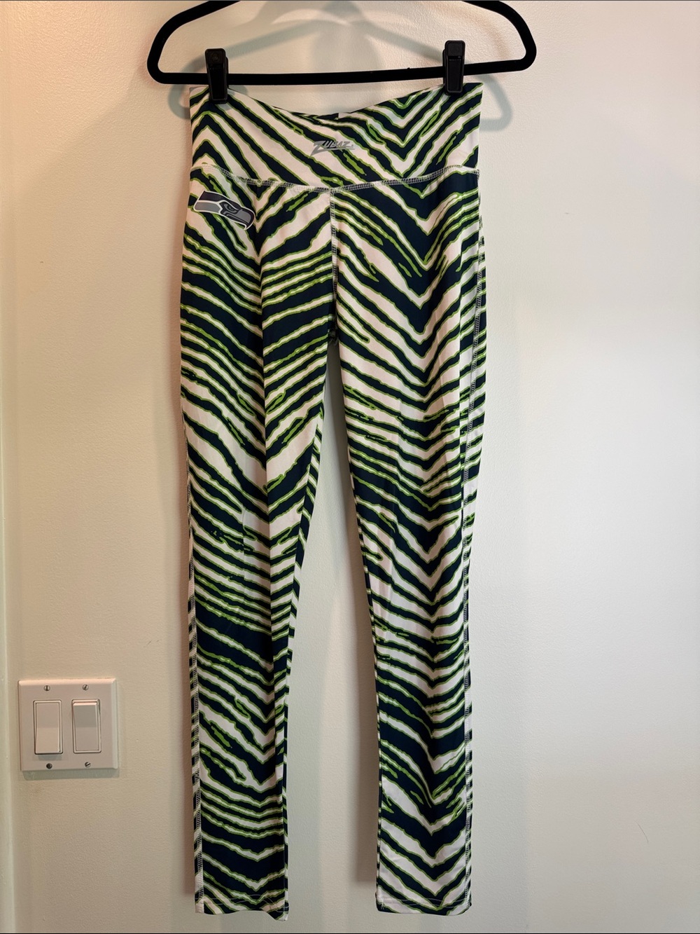 Seahawks Stripe Leggings - Green, Navy & White